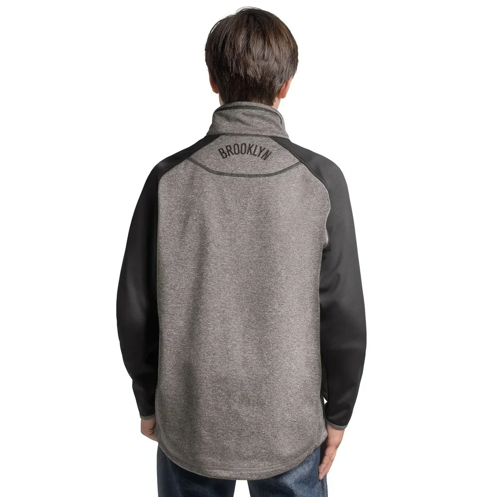 NBA Brooklyn Nets Youth Boys Mountain Trail Half Zip Pullover Large G-III Sports